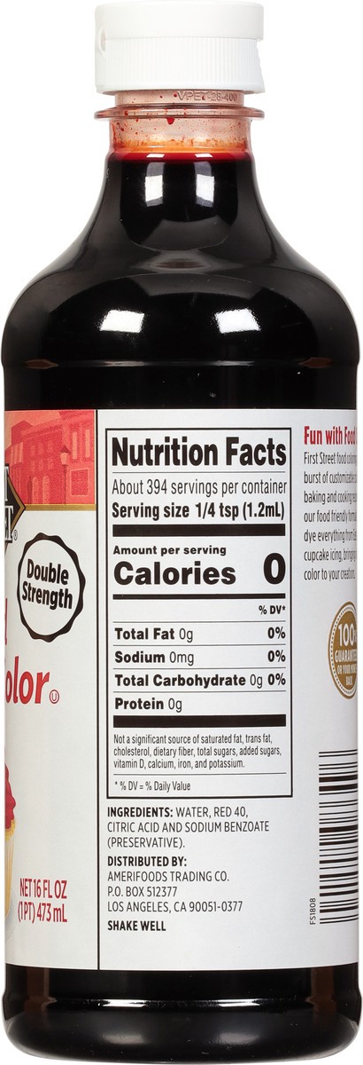 slide 5 of 13, Cb02 First Street Food Color Red Double Strength, 16 oz