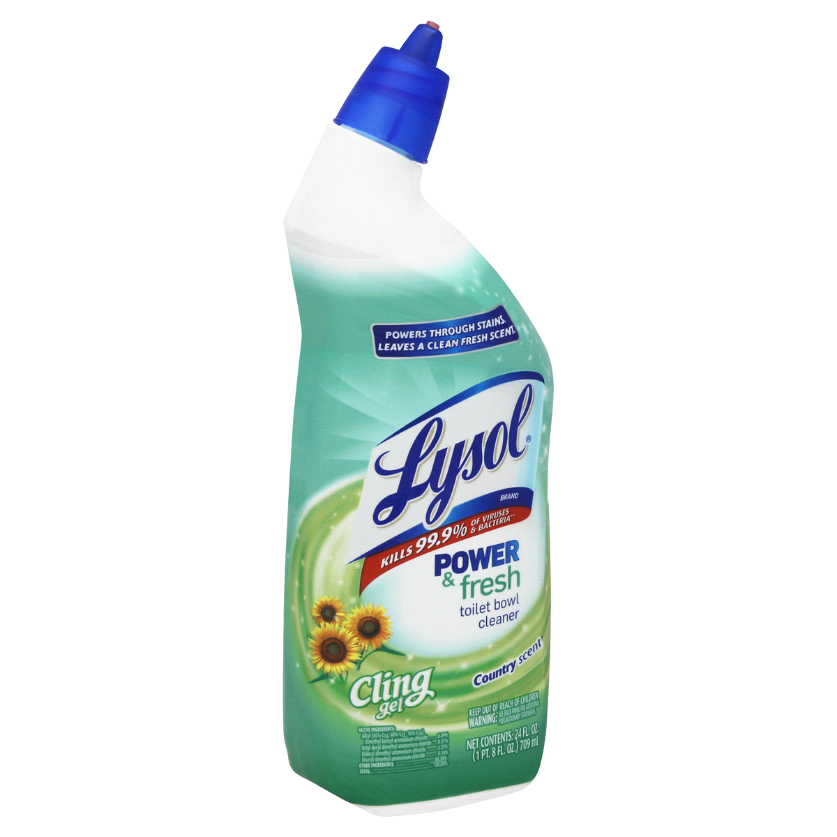 slide 1 of 3, Lysol Clean & Fresh Country Scent Toilet Bowl Cleaner, 24 fl oz