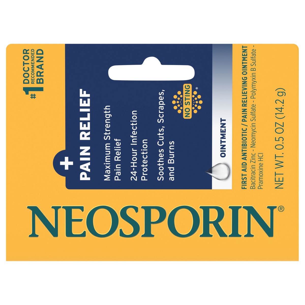 slide 1 of 8, Neosporin 24 Hour Infection Protection Pain Relief Ointment - 0.5oz, 0.5 oz