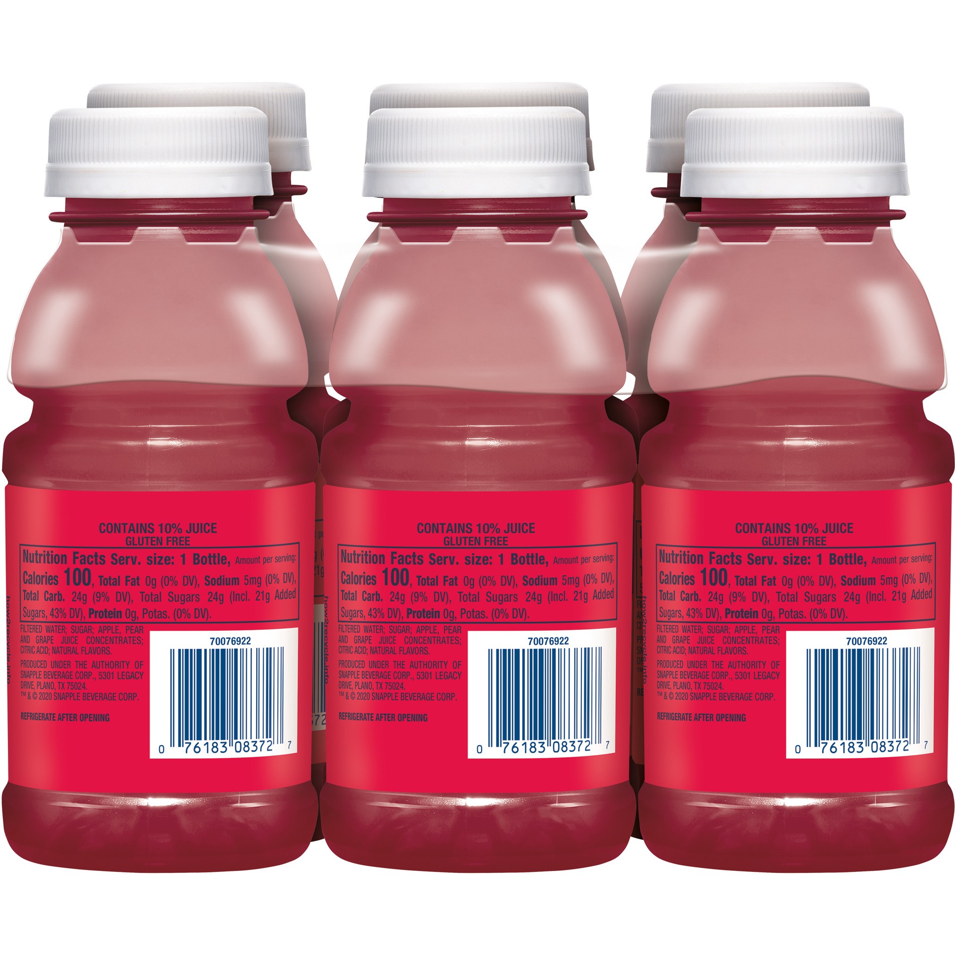 slide 3 of 5, Snapple Fruit Punch Juice Drink, 8 fl oz bottles, 6 pack, 6 ct