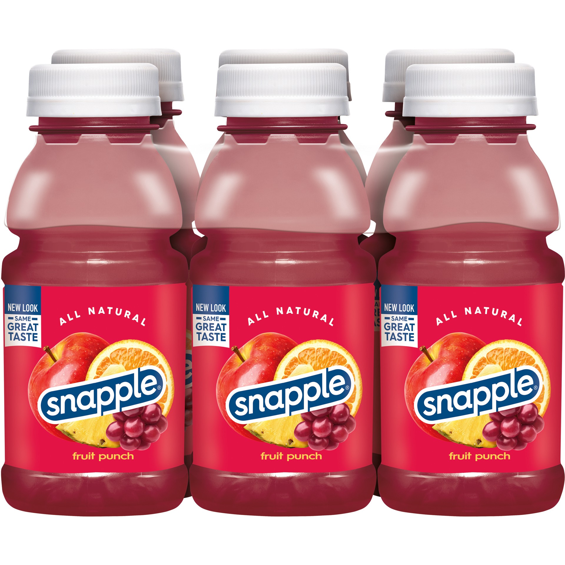 slide 5 of 5, Snapple Fruit Punch Juice Drink, 8 fl oz bottles, 6 pack, 6 ct