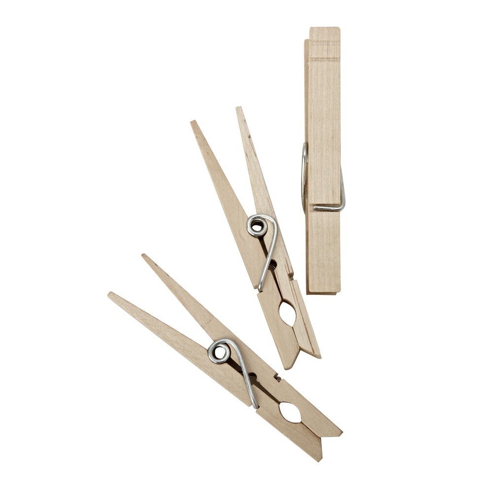 slide 1 of 1, Homz Wood Clothespins, 48 ct