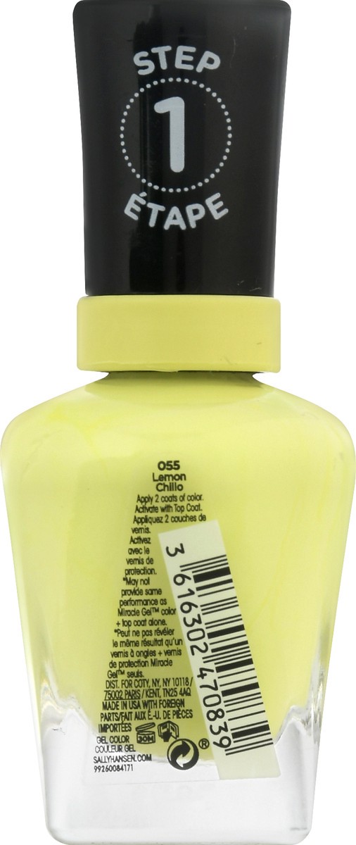 slide 5 of 9, Sally Hansen Miracle Gel Neon Lemon-Chillo 055 Gel Polish 14.7 ml, 14.70 ml