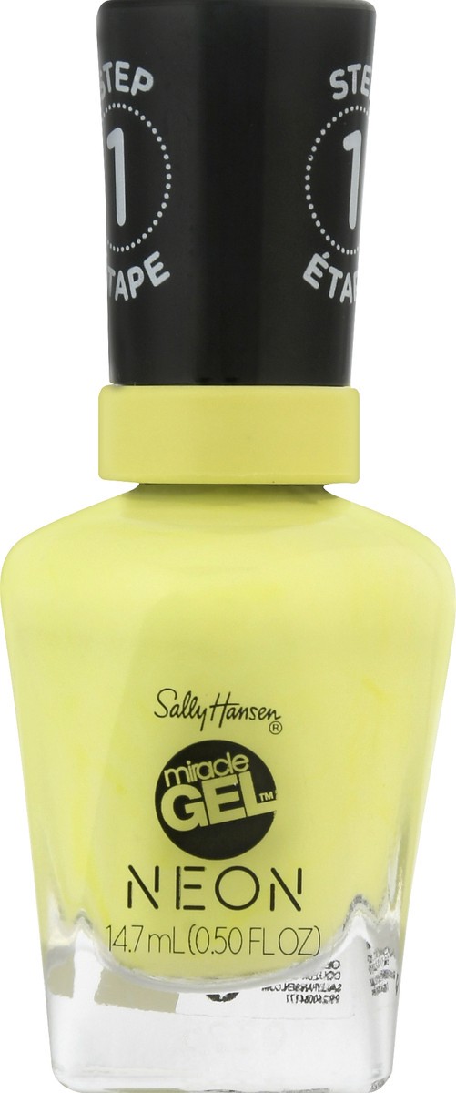 slide 6 of 9, Sally Hansen Miracle Gel Neon Lemon-Chillo 055 Gel Polish 14.7 ml, 14.70 ml