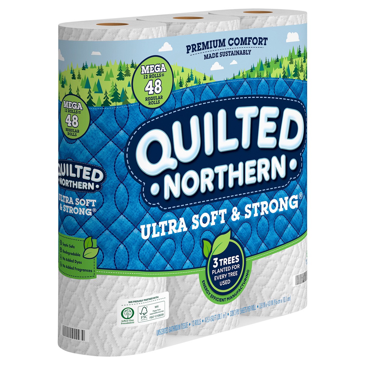 slide 2 of 5, Quilted Northern Ultra Soft & Strong 2-Ply Mega Rolls Bathroom Tissue, 12 ct