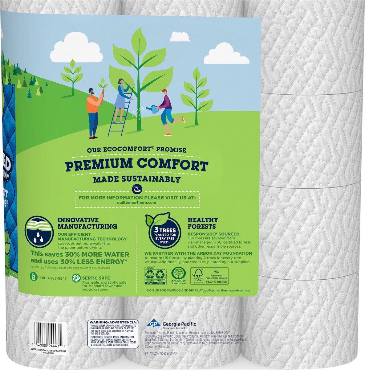 slide 3 of 5, Quilted Northern Ultra Soft & Strong 2-Ply Mega Rolls Bathroom Tissue, 12 ct