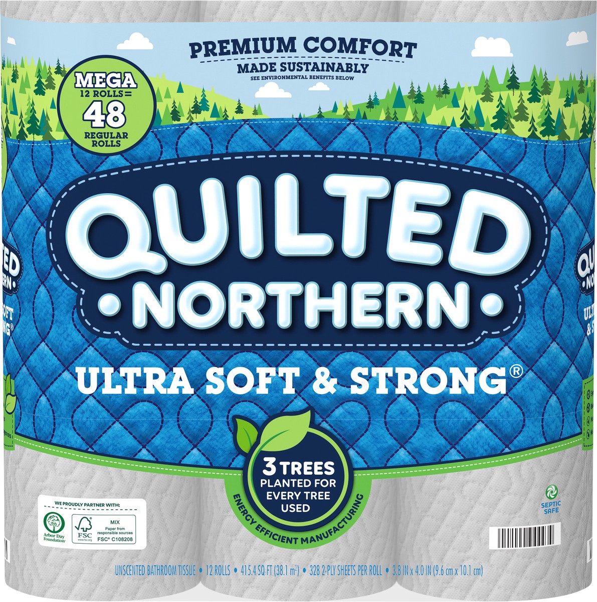 slide 4 of 5, Quilted Northern Ultra Soft & Strong 2-Ply Mega Rolls Bathroom Tissue, 12 ct