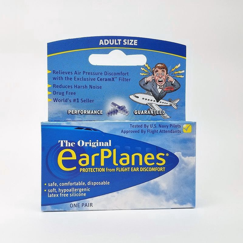 slide 1 of 13, EarPlanes Cirrus Air Tech Adult Flight Ear Protection, 1 pair
