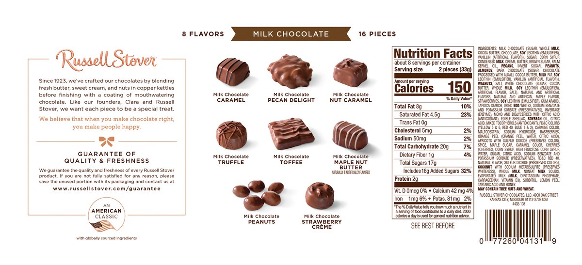 slide 9 of 10, Russell Stover Milk Chocolate Assortment, 9.4 oz