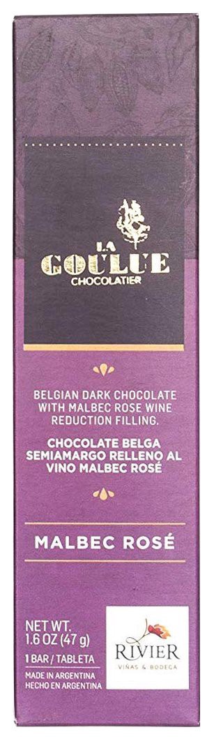 slide 1 of 1, La Goulue Malbec Rosé Wine Filled Dark Chocolate Bar, 1.6 oz