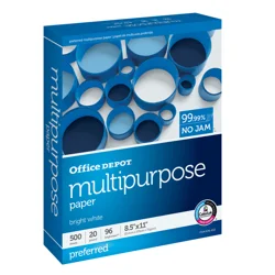 Office Depot Multi-Use Paper, Letter Size, White