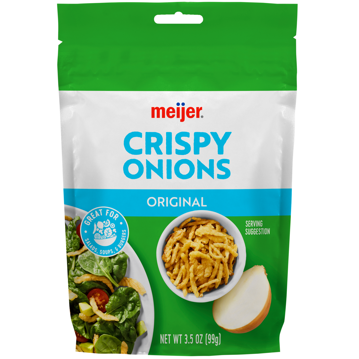 slide 1 of 2, Meijer Slightly Salted Crispy Onions, 3.5 oz