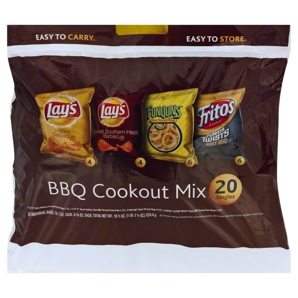 slide 1 of 1, Frito-Lay BBQ Cookout Variety Pack, 20 ct