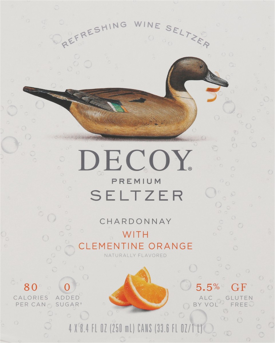 slide 12 of 14, Decoy Hard Seltzer Chard Orange 4Pk, 33.6 fl oz