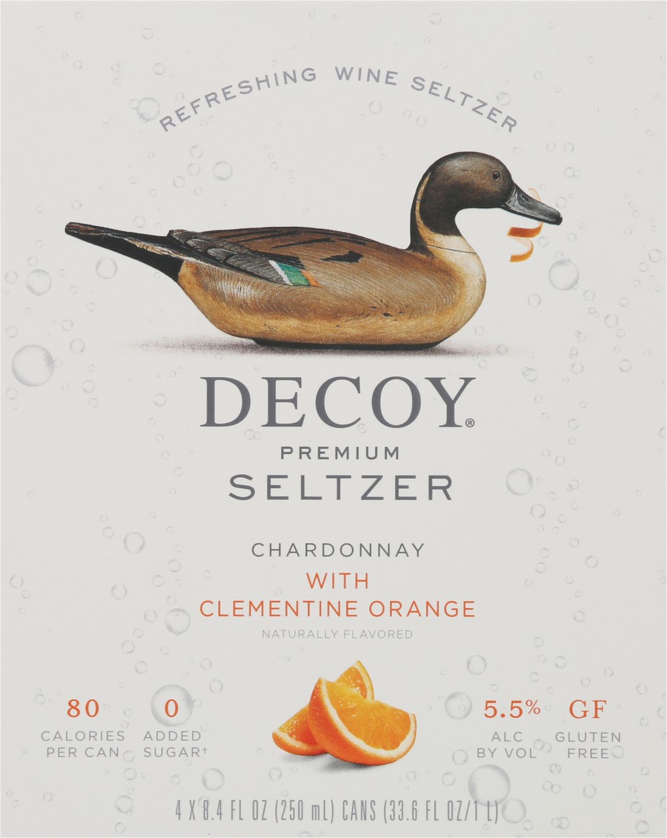 slide 13 of 14, Decoy Hard Seltzer Chard Orange 4Pk, 33.6 fl oz