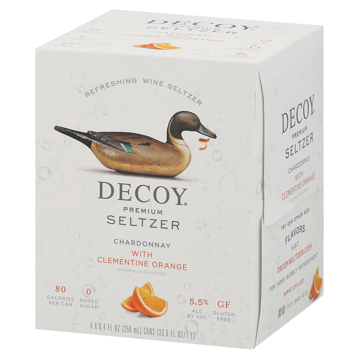 slide 5 of 14, Decoy Hard Seltzer Chard Orange 4Pk, 33.6 fl oz