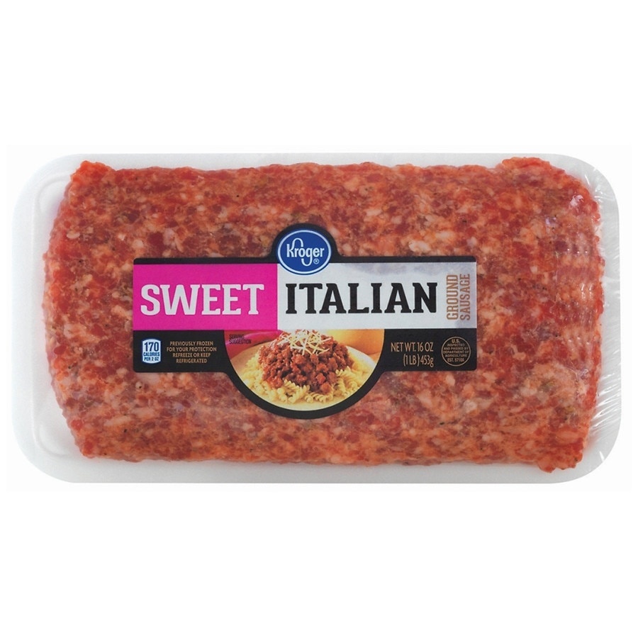 slide 1 of 1, Kroger Sweet Ground Italian Sausage, 16 oz