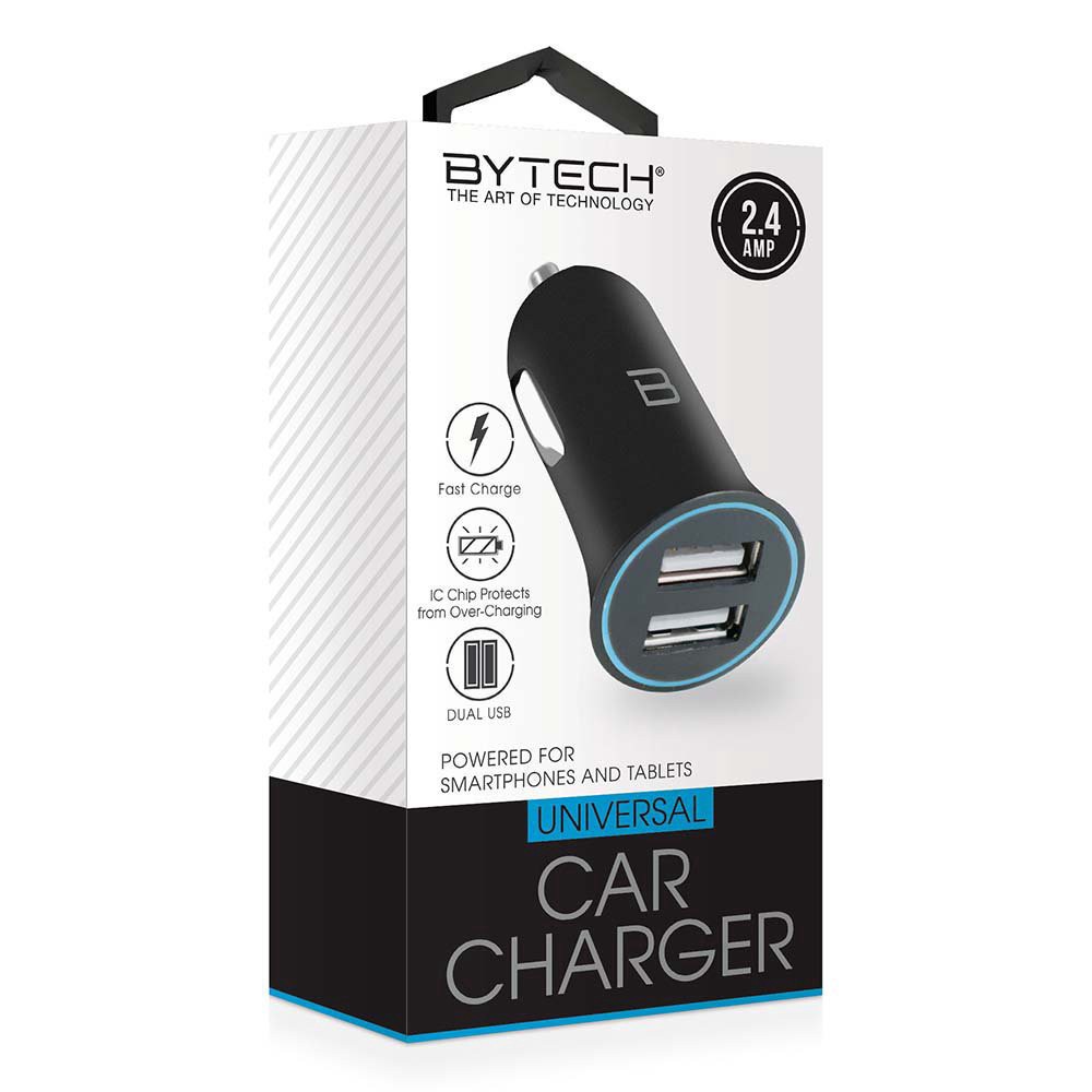 slide 1 of 1, Bytech Dual USB Car Charger, 1 ct