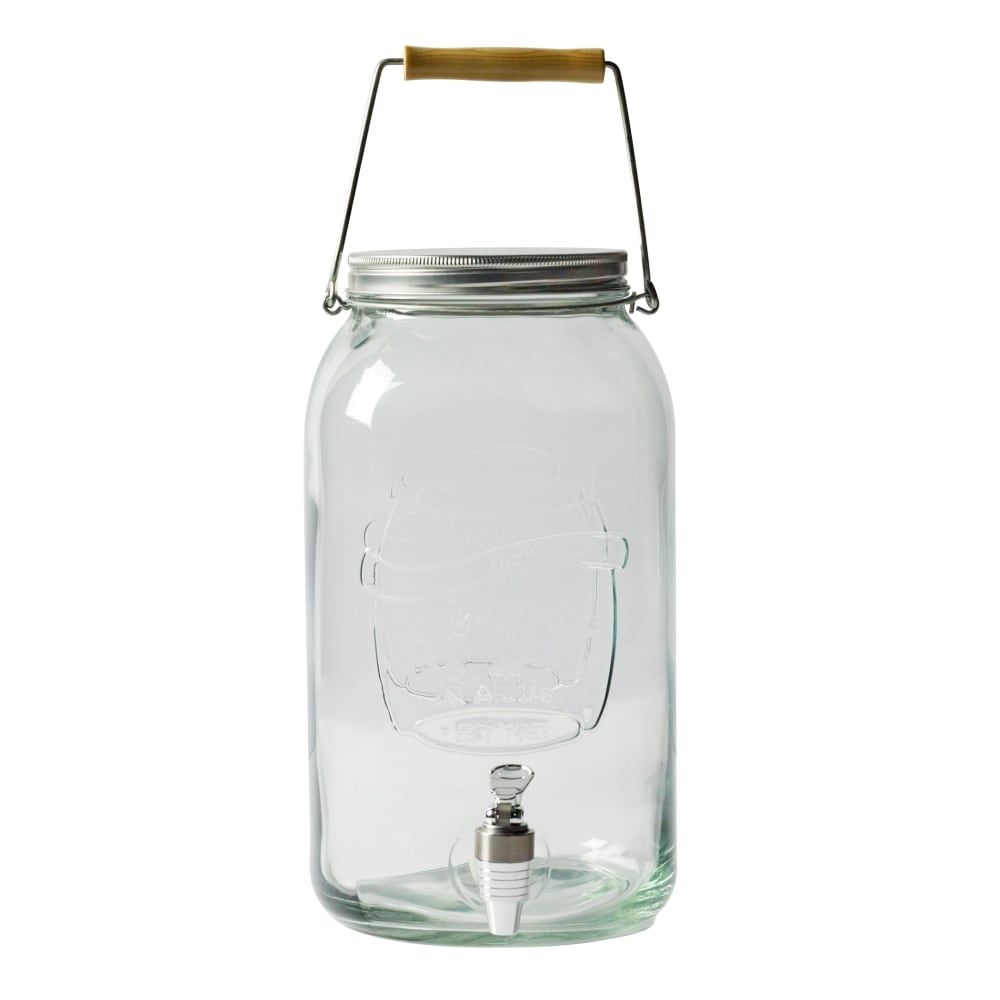 slide 1 of 1, Mason Craft & More Glass Drink Dispenser with Lid - Clear, 51 oz