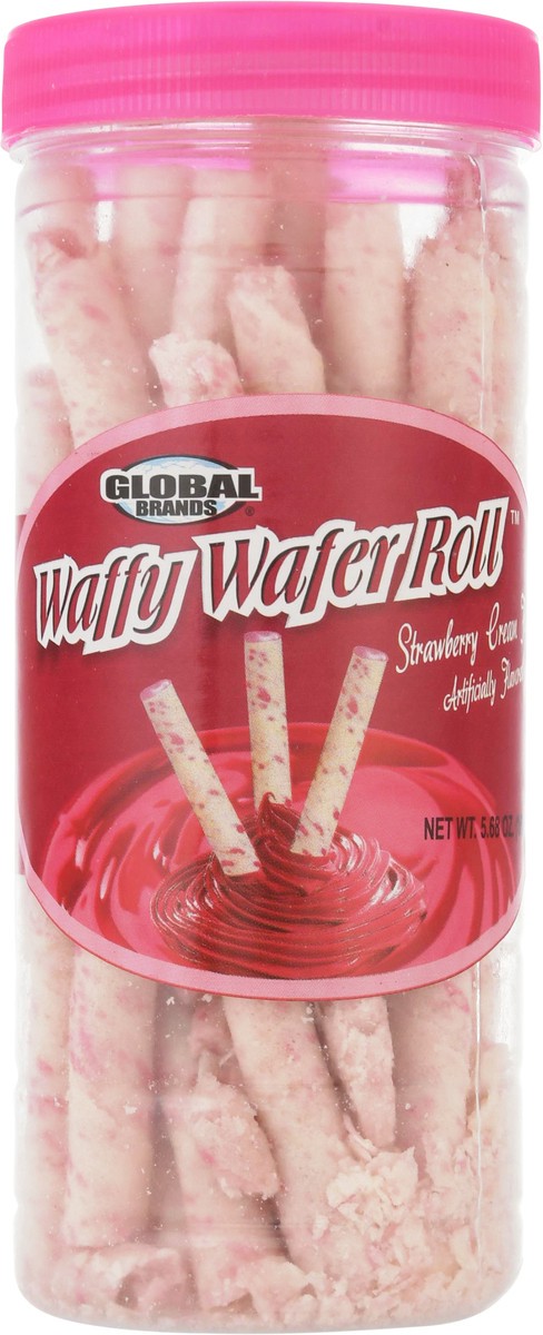 slide 10 of 14, Global Brands Waffy Wafer Roll, Strawberry Cream Filled, 5.68 Ounce, 5.68 oz