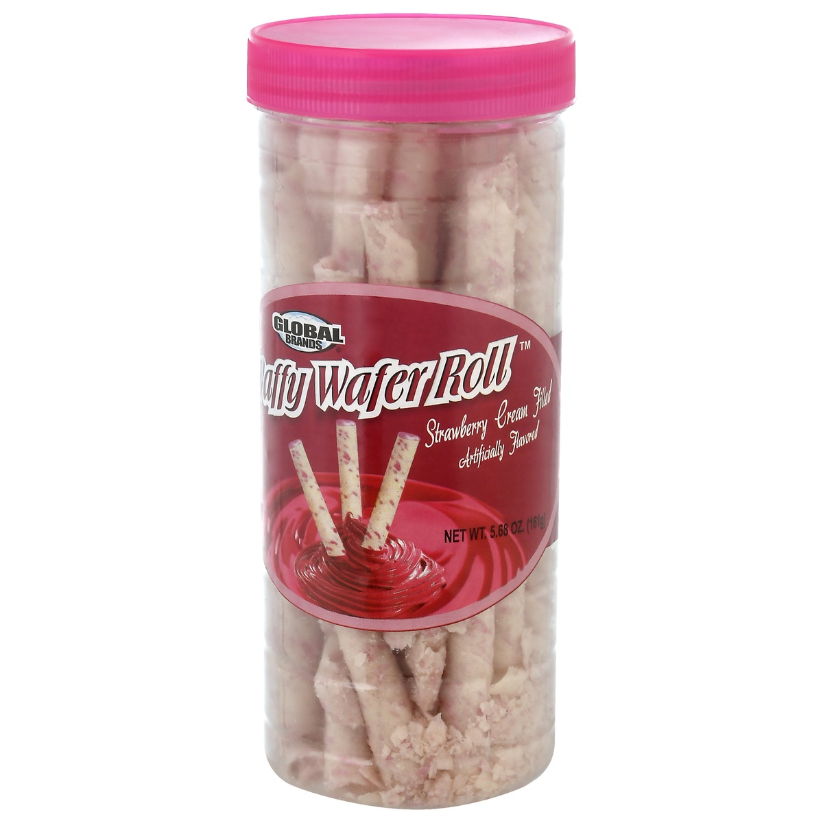 Global Brands Strawberry Cream Filled Waffy Wafer Roll 5.68 oz Shipt