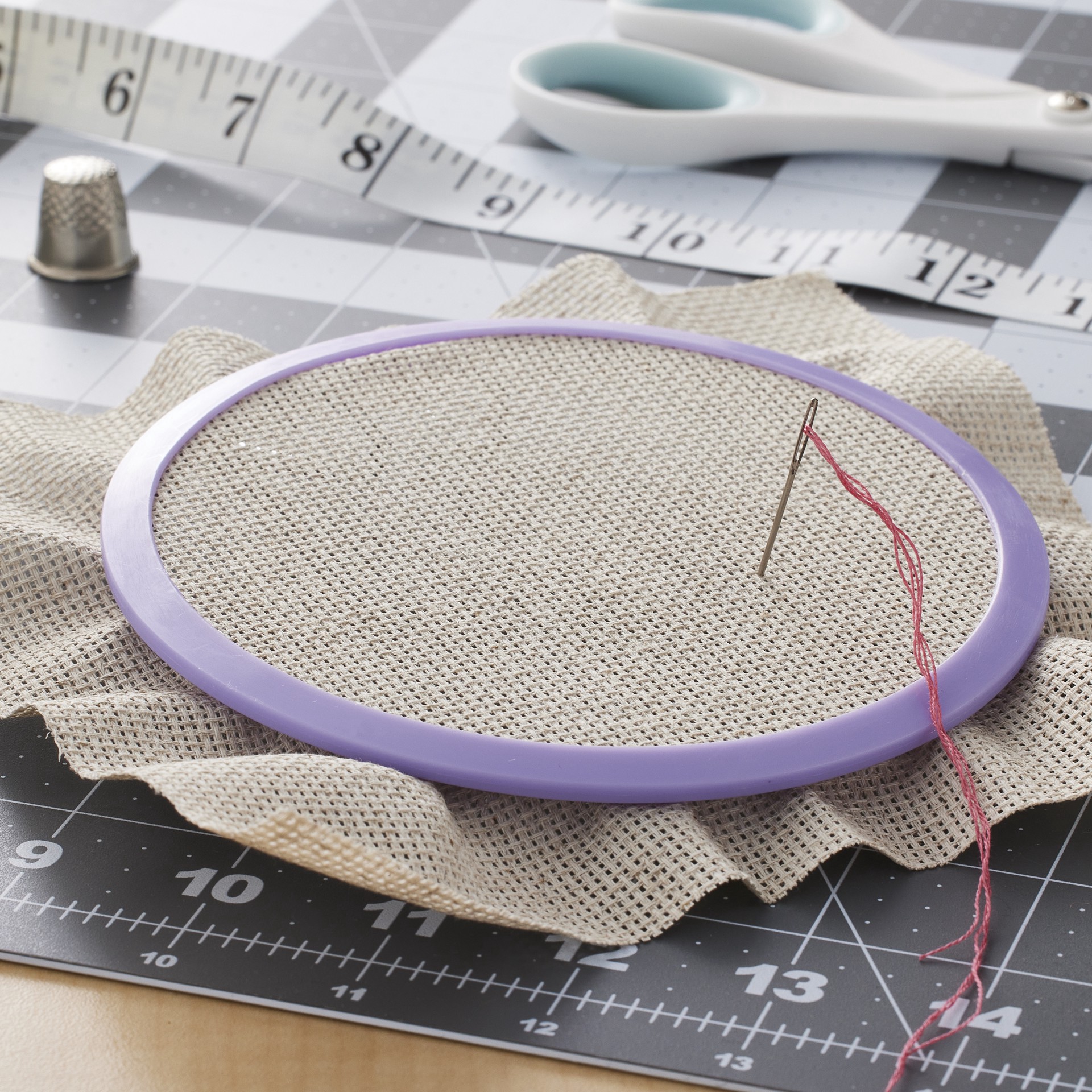 slide 4 of 5, 5" Tension Hoop By Loops & Threads, 5 in