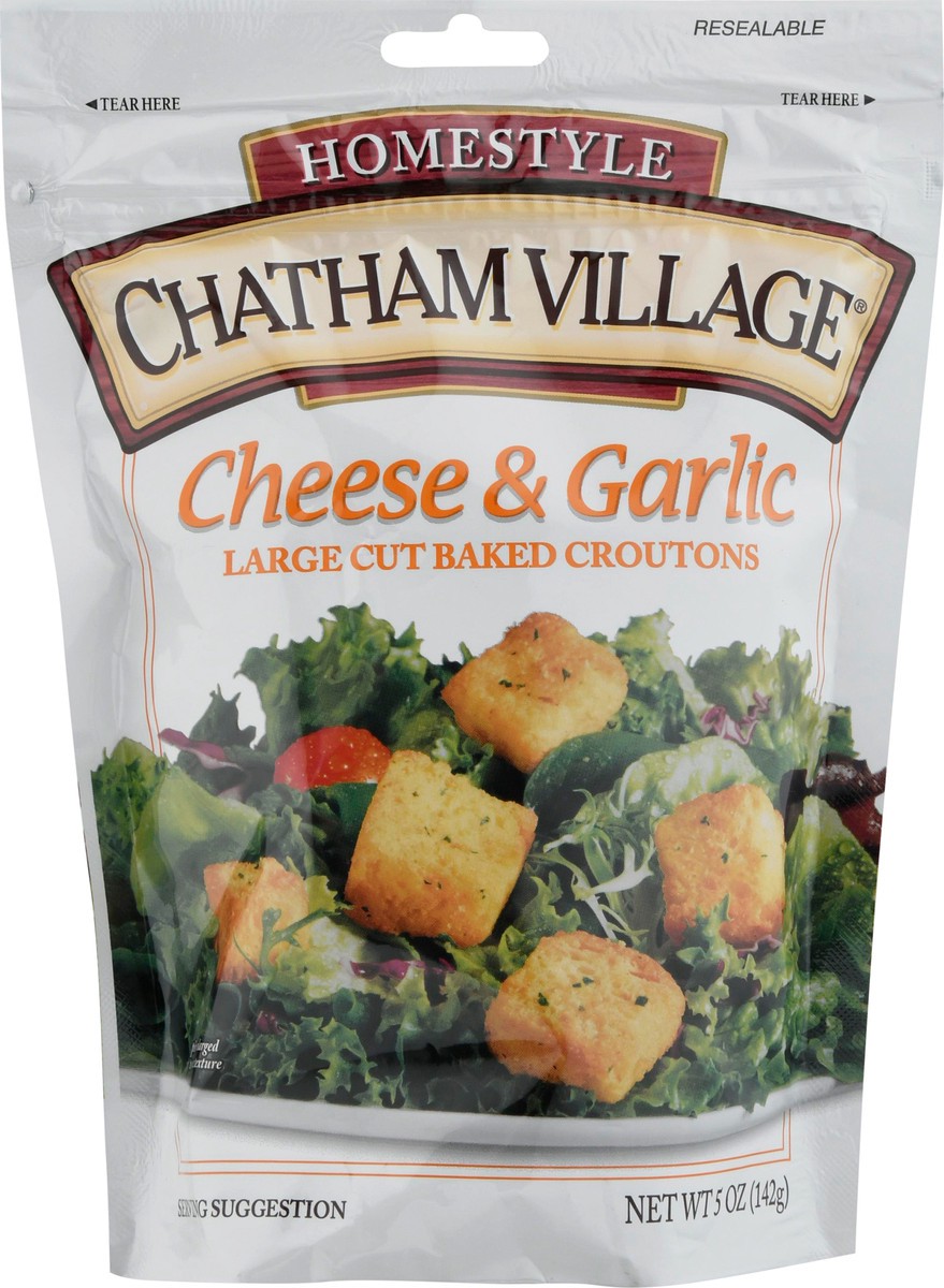 slide 6 of 9, Chatham Village Cheese & Garlic Croutons, 5 oz