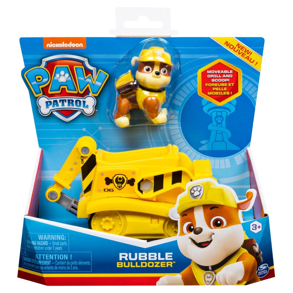 slide 1 of 1, Spin Master Paw Patrol Rubble Bulldozer Vehicle, 1 ct