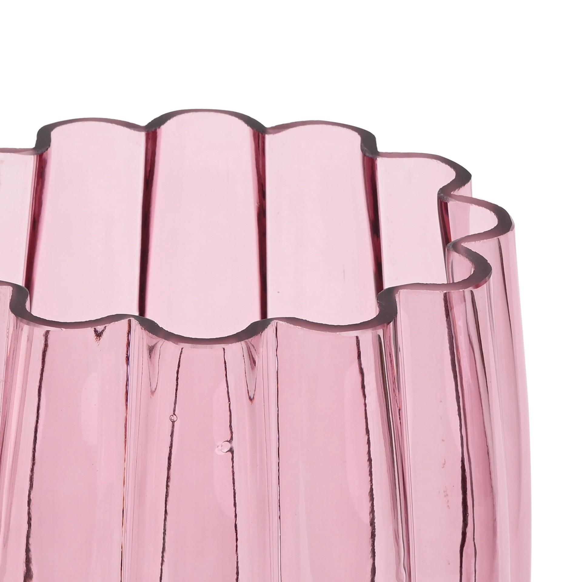 slide 4 of 4, 8" Pink Glass Tabletop Vase By Ashland, 8 in