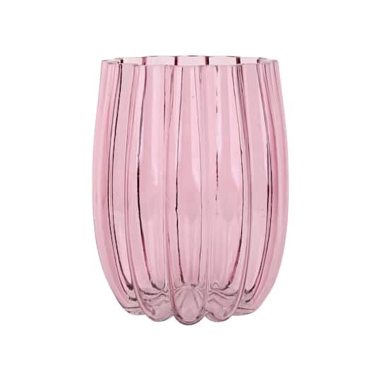 slide 1 of 4, 8" Pink Glass Tabletop Vase By Ashland, 8 in