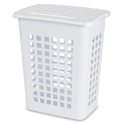 slide 1 of 4, Sterilite Rectangular Laundry Hamper- White, 1 ct