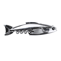 slide 3 of 9, barY3 Stainless Steel Shark Corkscrew, 1 ct