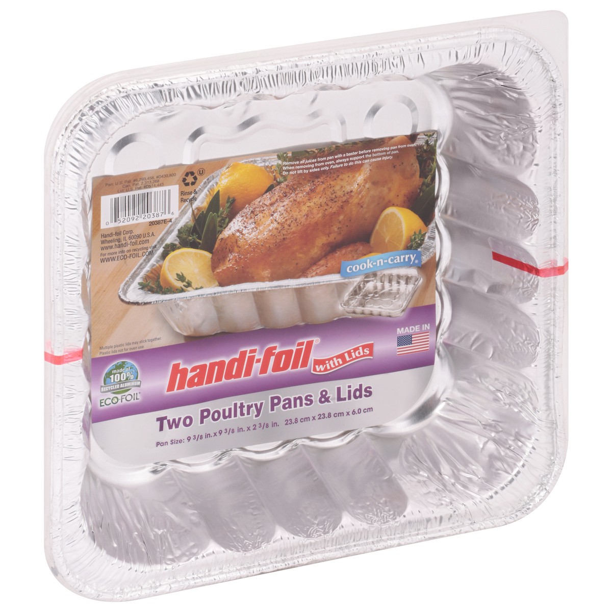 slide 3 of 9, Handi-foil Poultry Pans & Lids 2 Each, 2 ct
