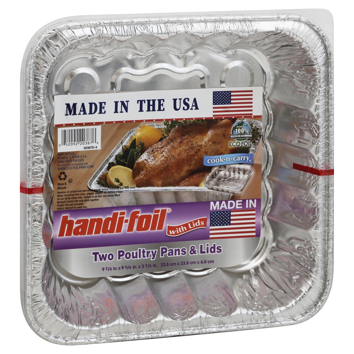 slide 1 of 9, Handi-foil Poultry Pans & Lids 2 Each, 2 ct