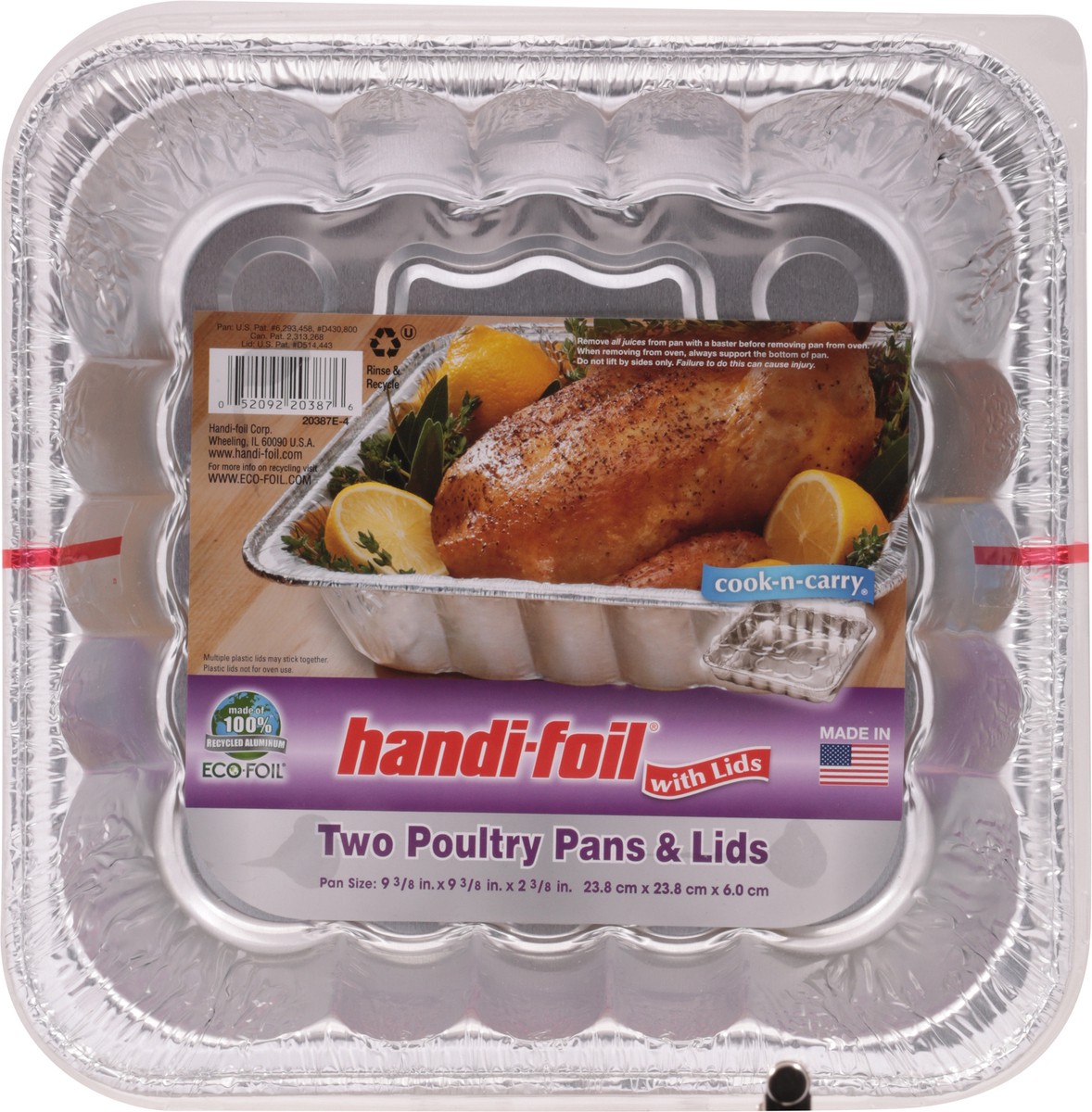 slide 5 of 9, Handi-foil Poultry Pans & Lids 2 Each, 2 ct