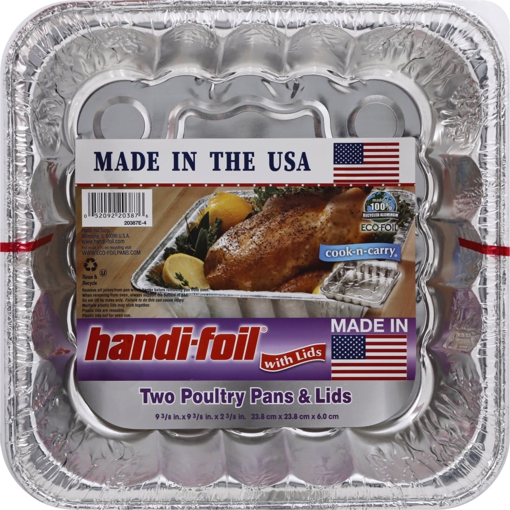 Handifoil CooknCarry Poultry Pans Lids 2 ct Shipt