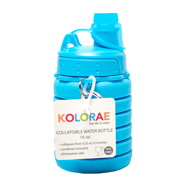 slide 4 of 5, Kolorae Collapsible Silicone Water Bottle with Cap, 1 ct
