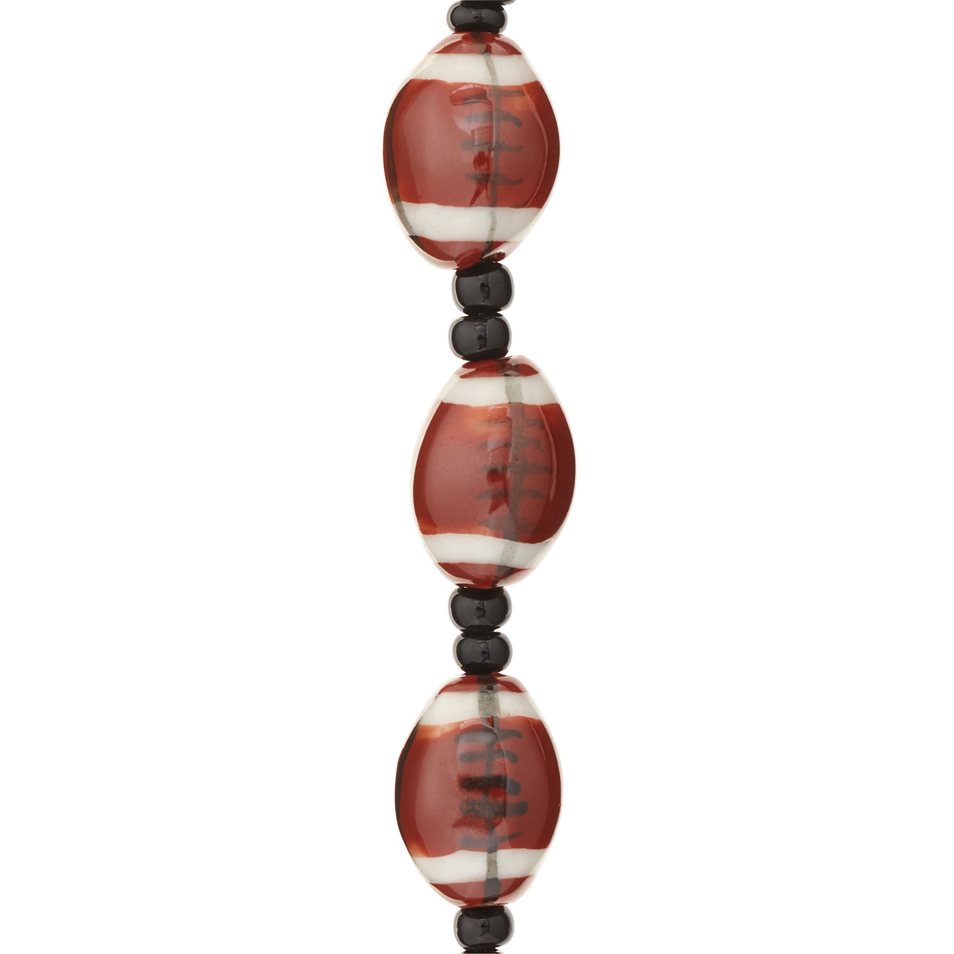slide 2 of 5, Ceramic Football Beads, 15mm By Bead Landing, 15mm