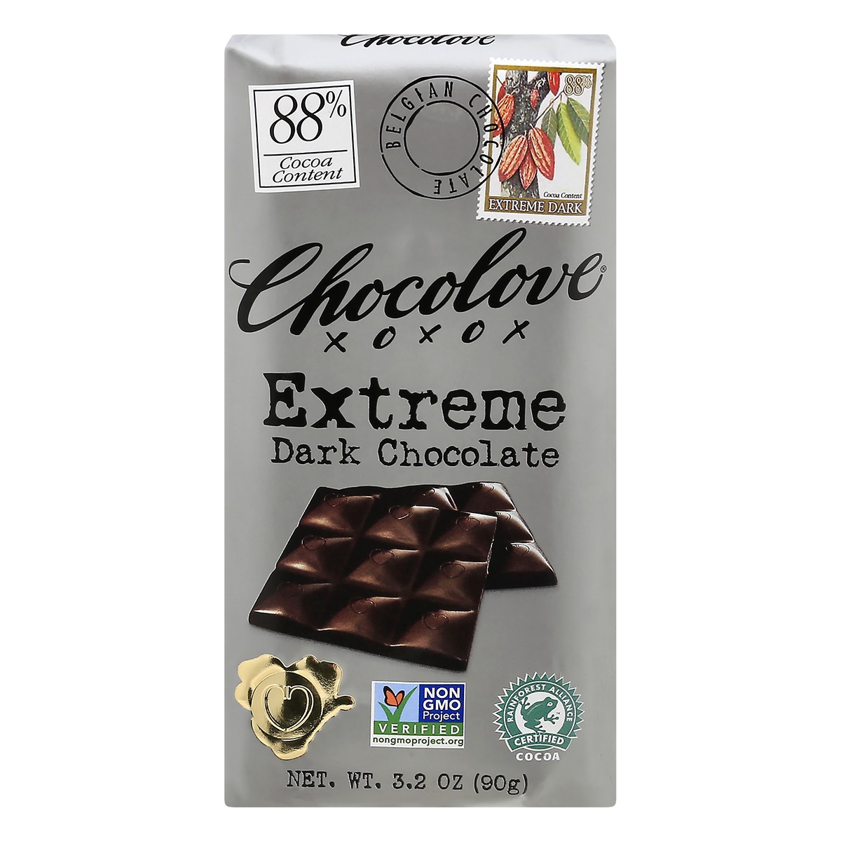 slide 1 of 1, Chocolove Extreme Dark Chocolate, 3.2 oz