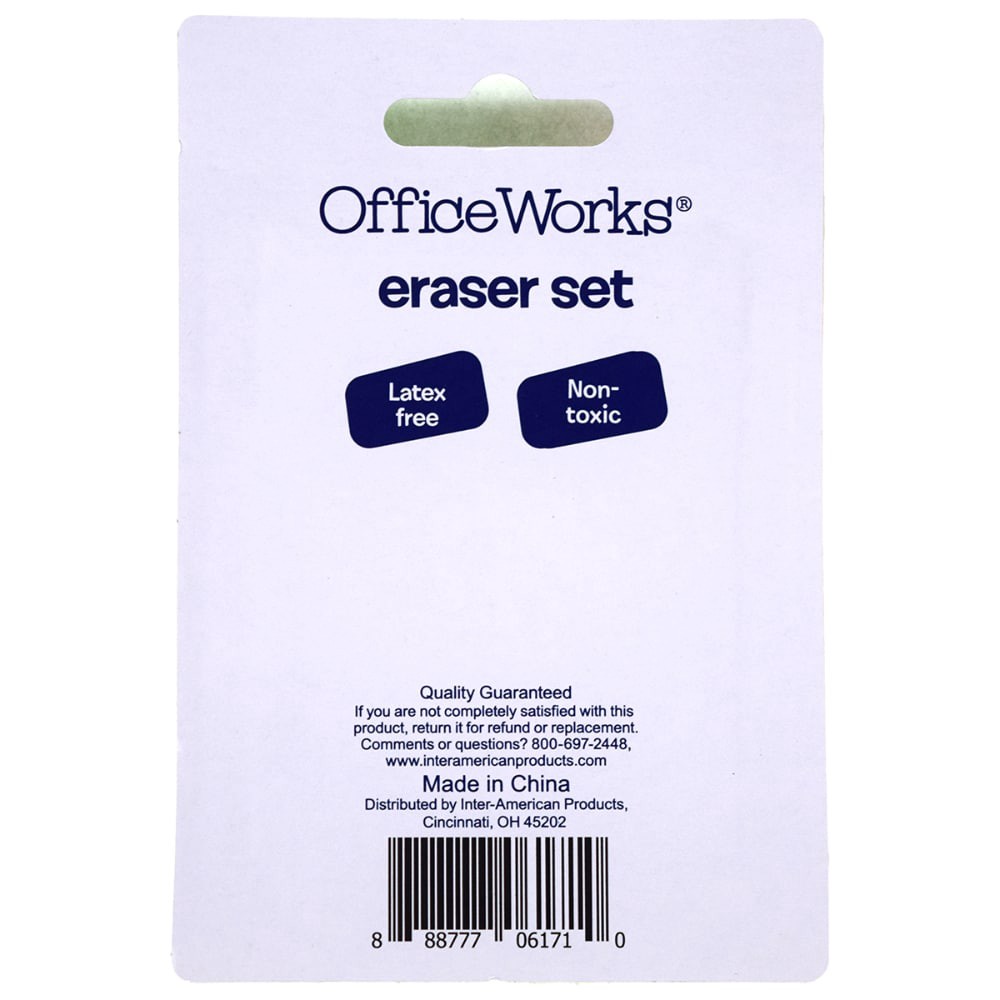 slide 2 of 2, Office Works Eraser Set, 7 ct