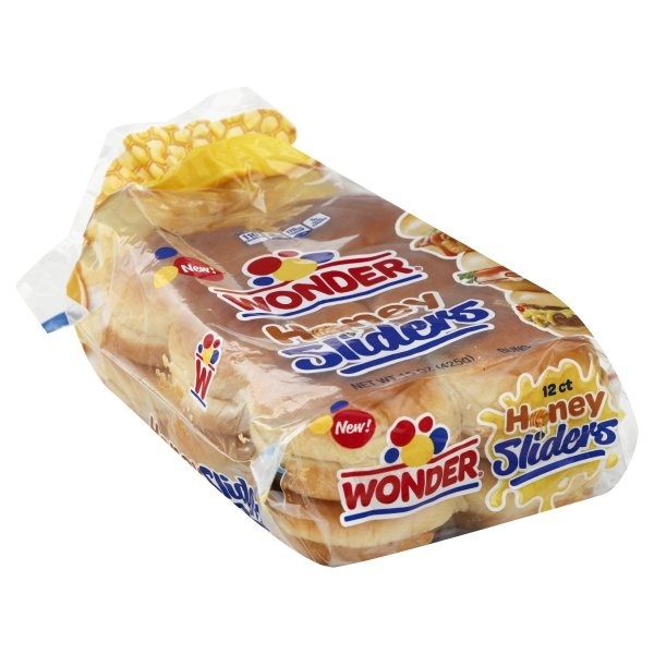 slide 1 of 1, Wonder Honey Sliders Buns, 15 oz