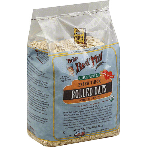 slide 2 of 3, Bob's Red Mill Thick Rolled Oats, 32 oz