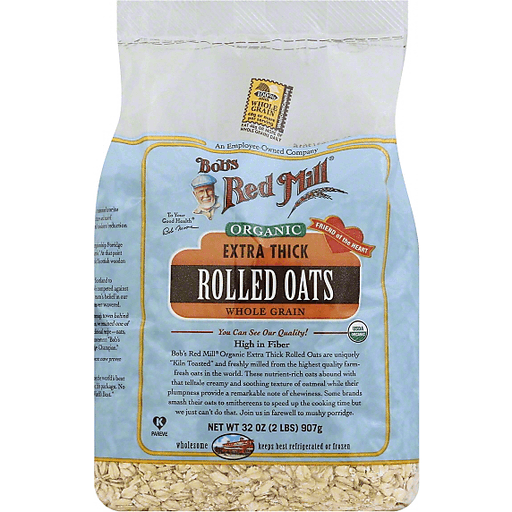 slide 3 of 3, Bob's Red Mill Thick Rolled Oats, 32 oz