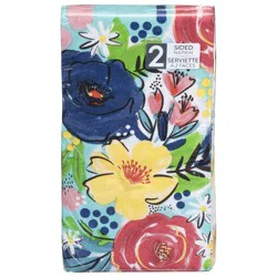 Sensations 2 Ply 2 Sided Bountiful Blooms Napkins 24 ea