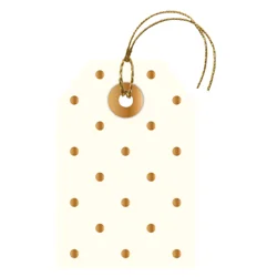 Design Design Gold Swiss Dots Cream Gift Tags