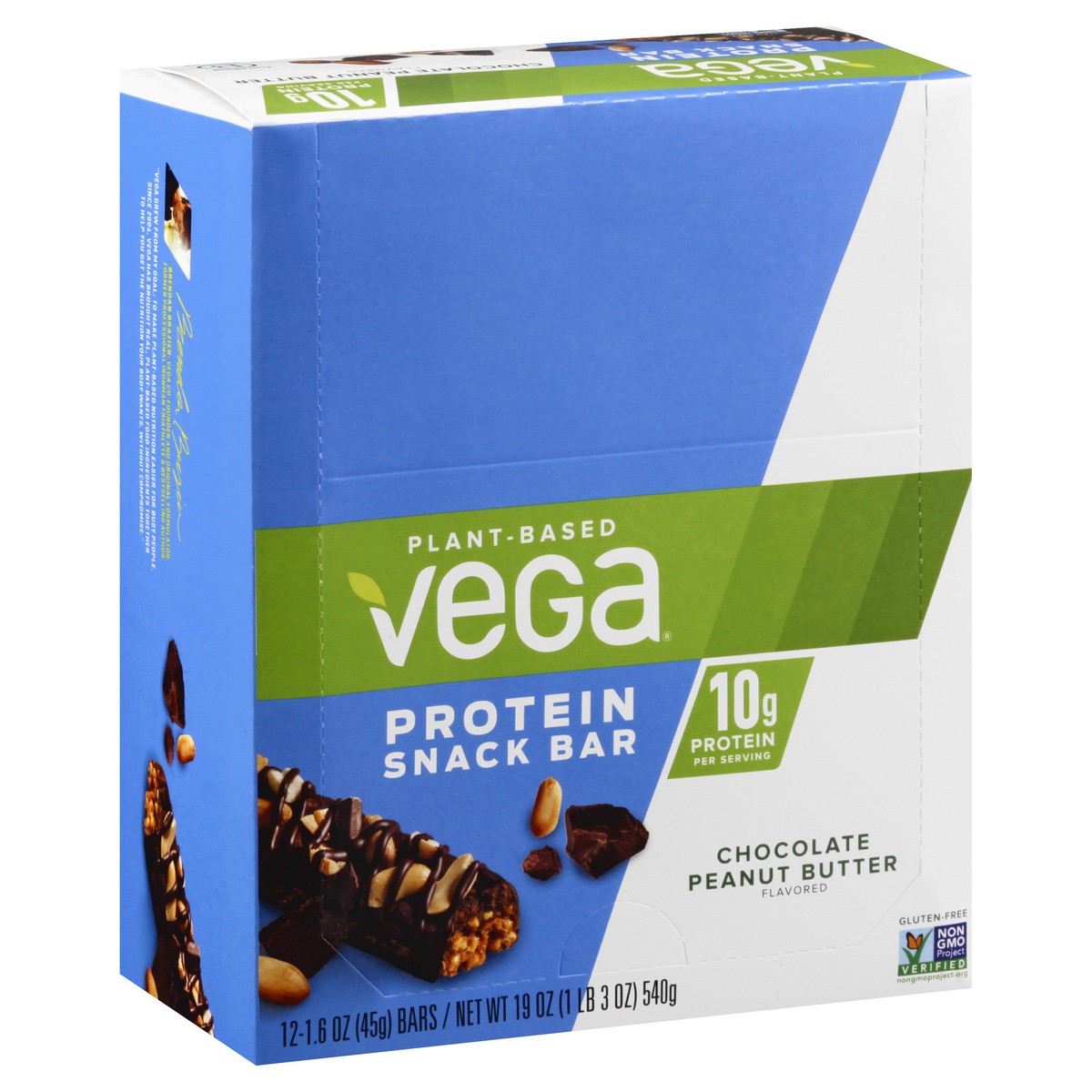 slide 3 of 13, Vega Protein Chocolate Peanut Butter Flavored Snack Bar 12 ea, 12 ct