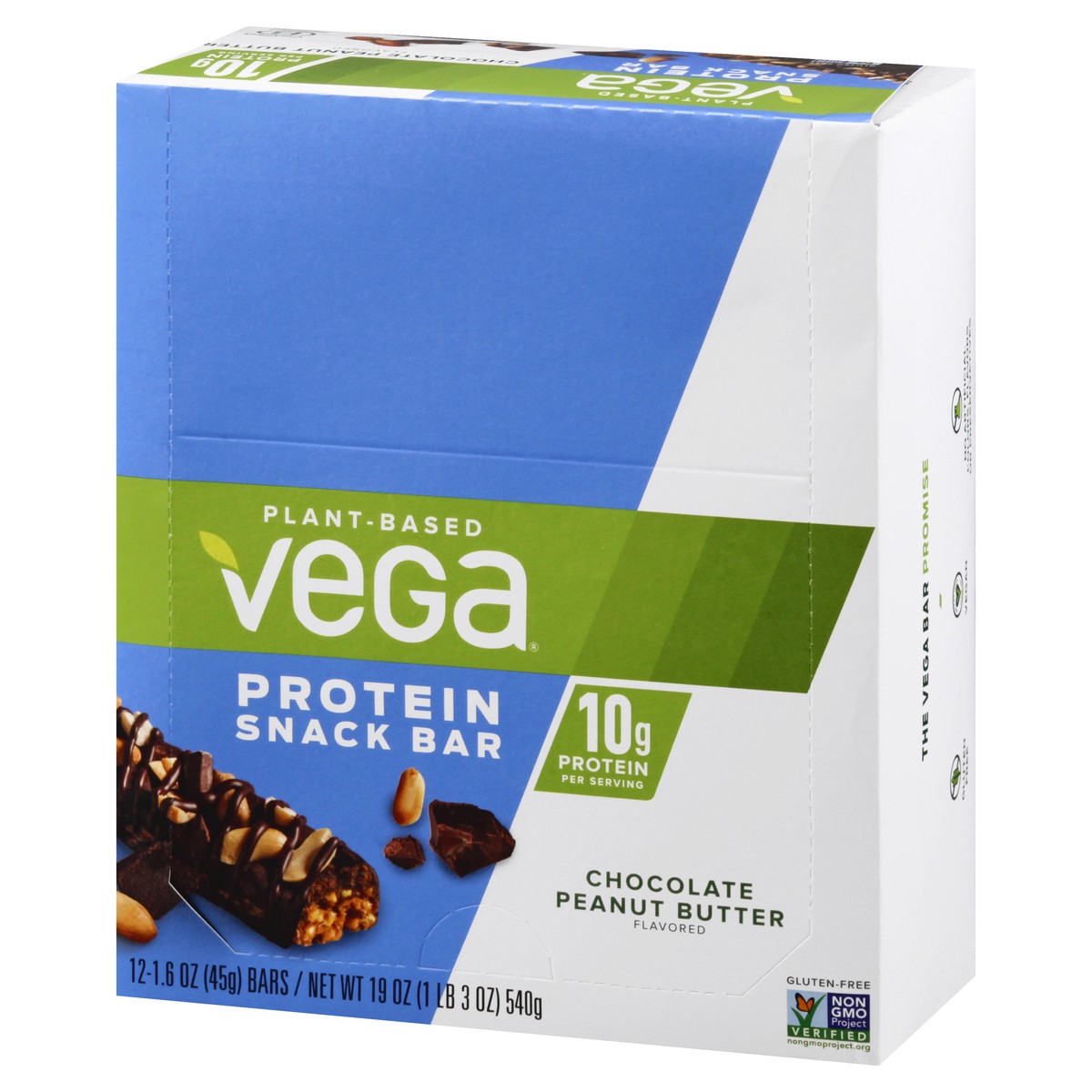 slide 9 of 13, Vega Protein Chocolate Peanut Butter Flavored Snack Bar 12 ea, 12 ct