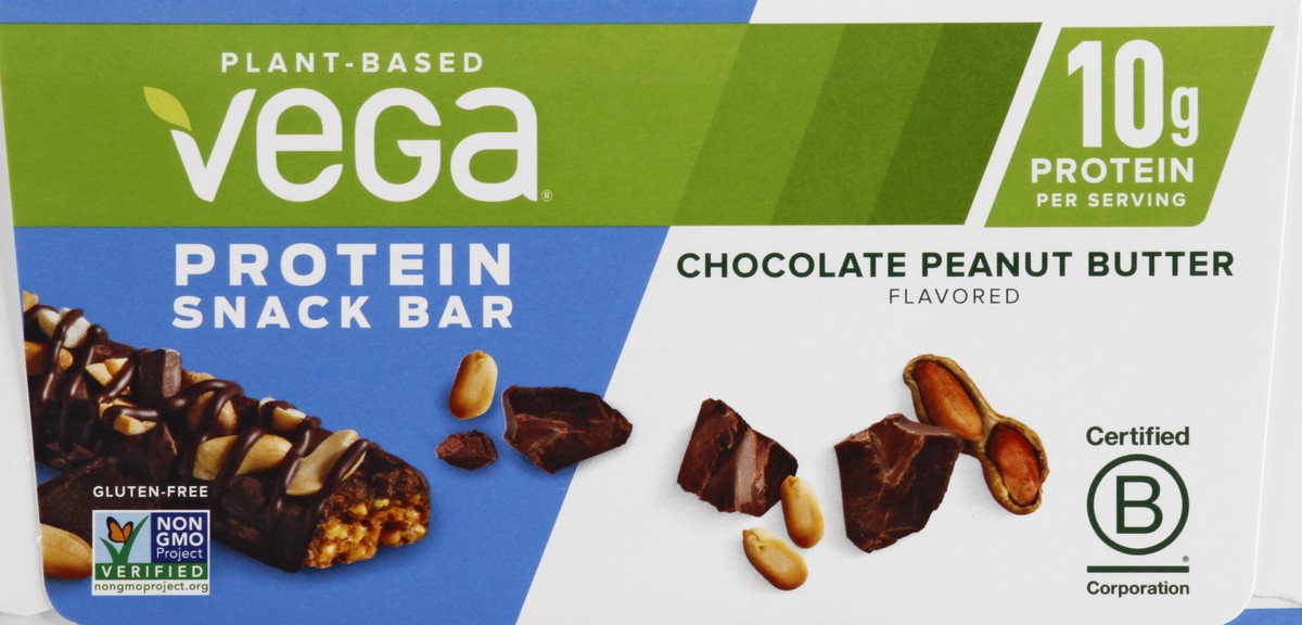 slide 10 of 13, Vega Protein Chocolate Peanut Butter Flavored Snack Bar 12 ea, 12 ct