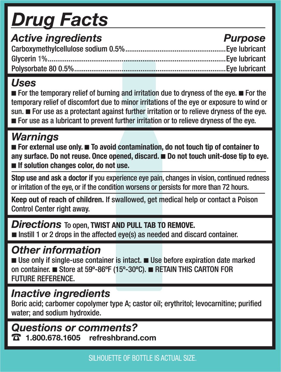 slide 2 of 5, Refresh Digital PF Preservative-Free Non-Preserved Tears, 30 Single-Use Containers, 0.01 fl oz (0.4 mL), 0.40 mL