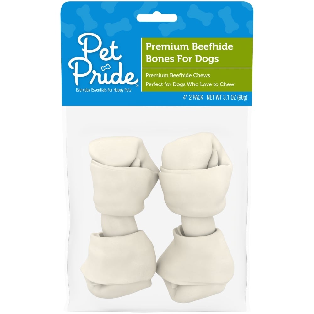 slide 1 of 1, Pet Pride Beef Hide Bone, 2 ct